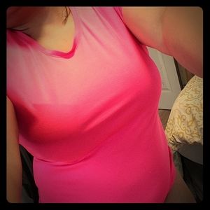 Neon pink sports shirt